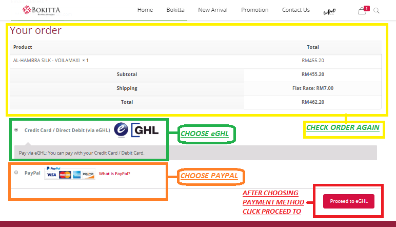 5.check your order choose payment